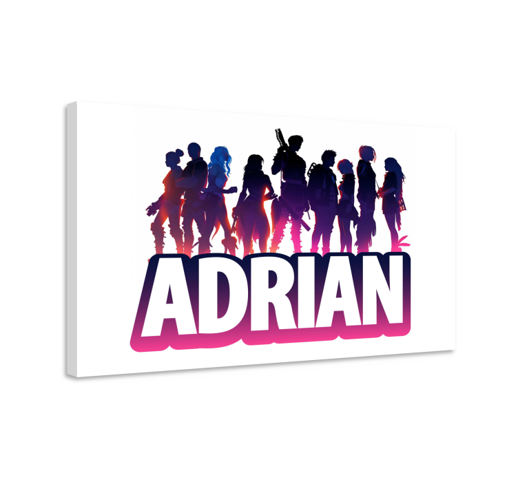 Quadro videogioco silhouette di personaggi epici - TenStickers