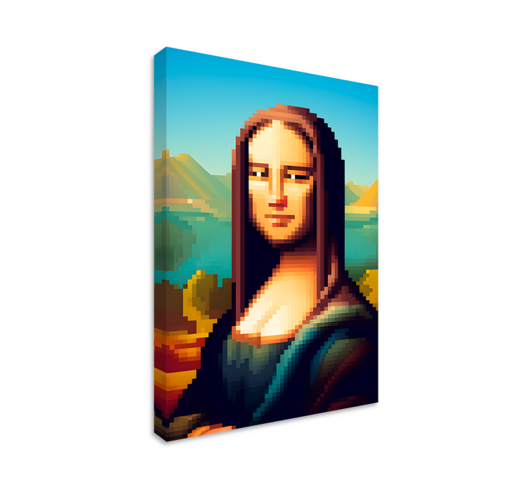 Arte dipinto gioconda pixelart - TenStickers