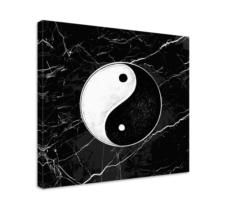 Quadri orientali marmo yin yang - TenStickers