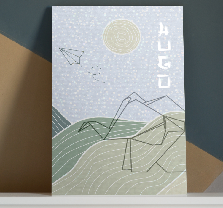 Quadro per cameretta bambini nuvole blu e uccelli - TenStickers