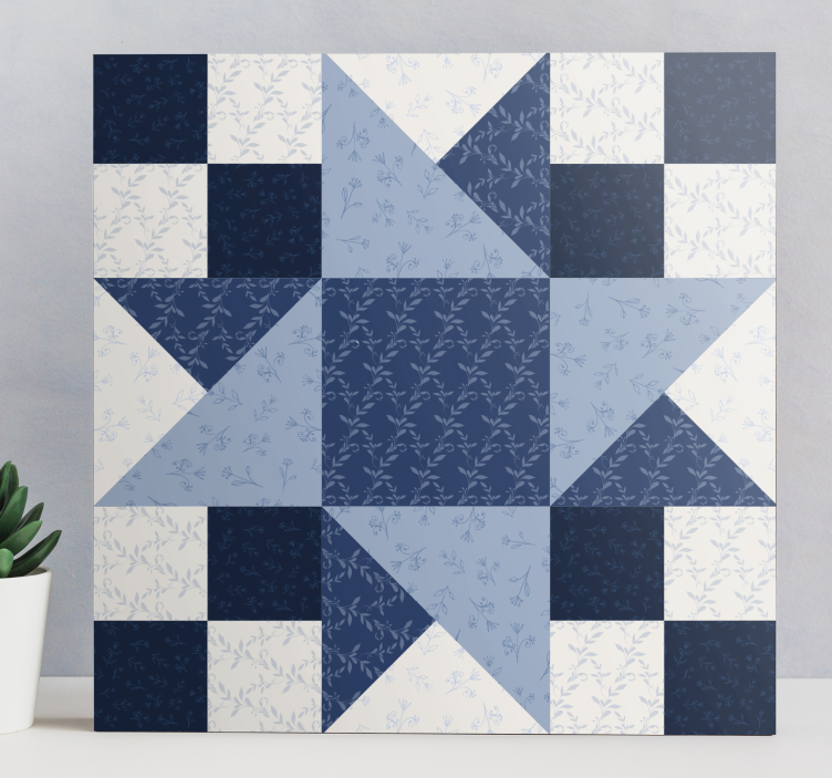 Cornice quadro ornamentale design patchwork stelle - TenStickers