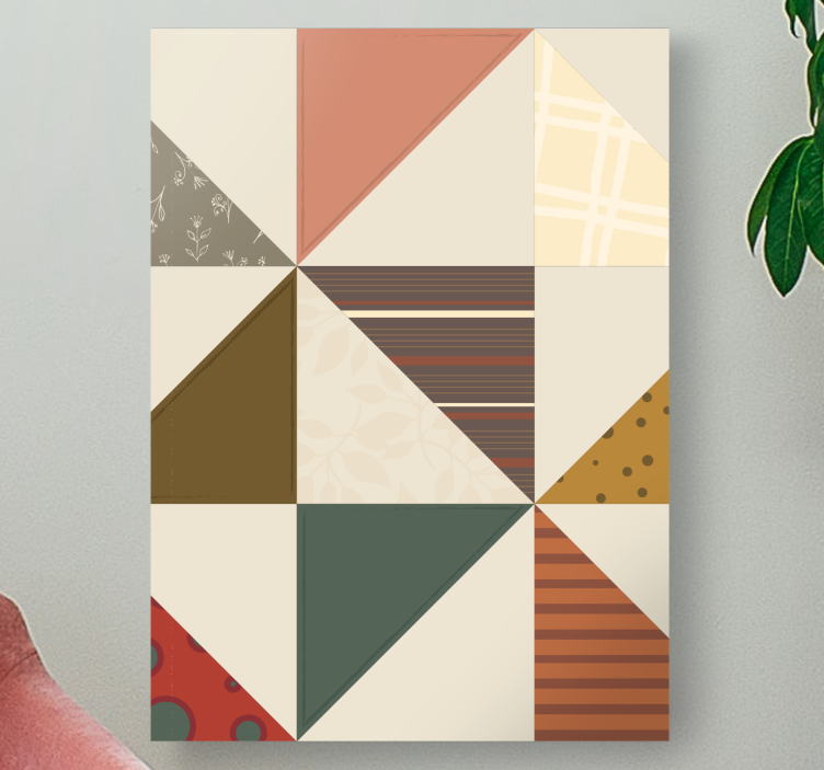 Dipinto buddha mosaico con motivo geometrico - TenStickers