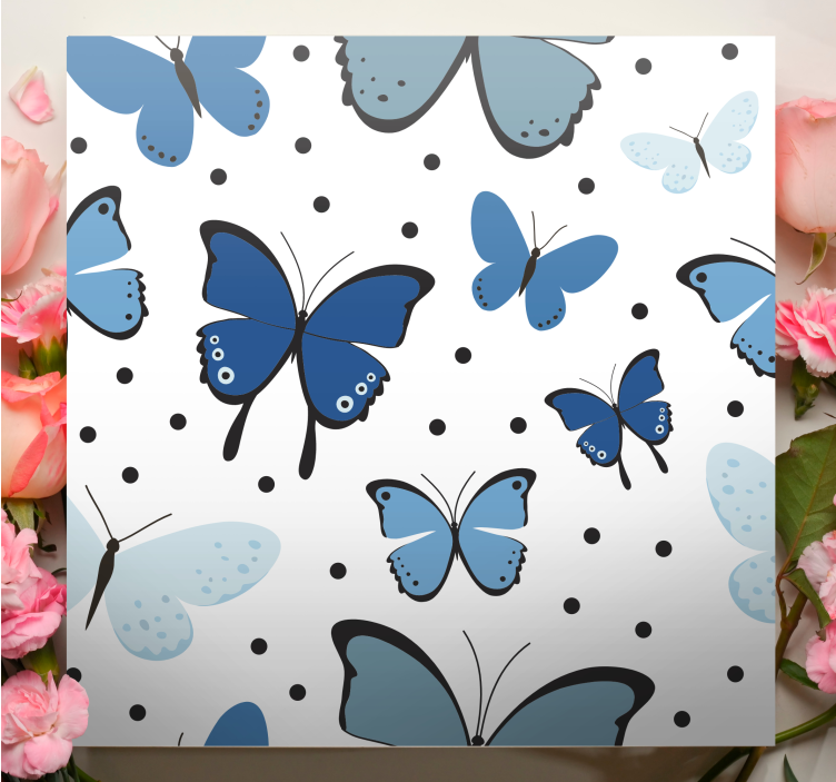 Dipinto con farfalle collezione farfalle blu - TenStickers