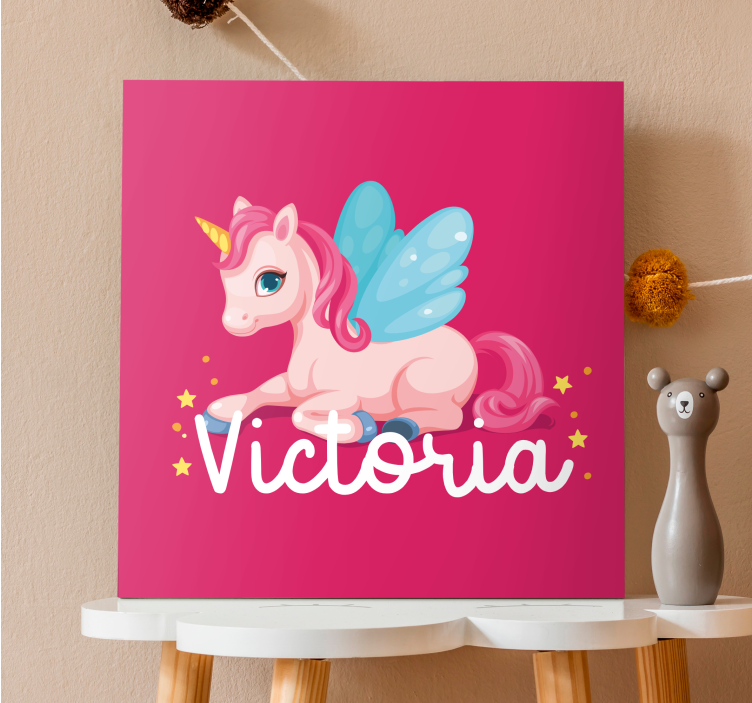 Dipinto unicorno creatura fantastica carina - TenStickers