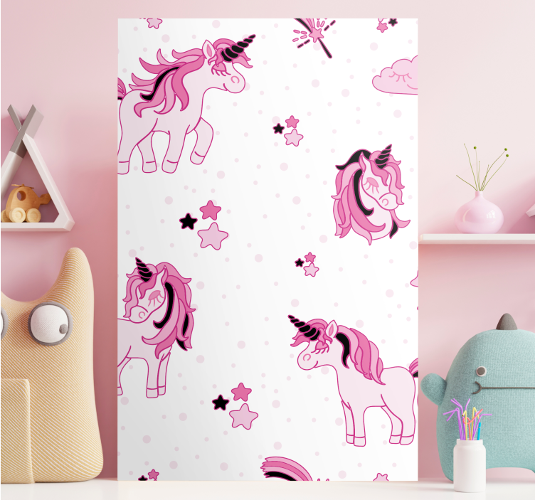 Dipinto unicorno motivi di unicorno carini - TenStickers