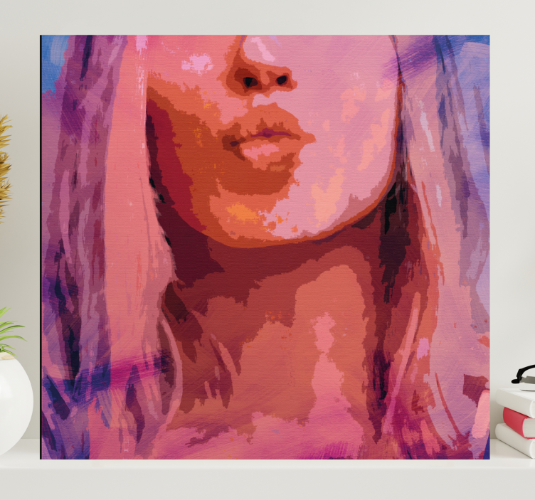 Quadri con persona e personaggi ritratto di bacio elegante - TenStickers