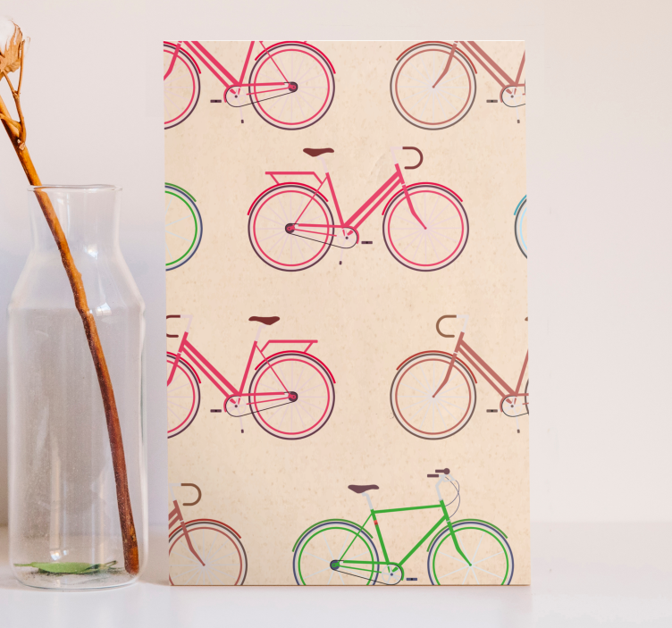 Quadri sportivi motivi di biciclette colorati - TenStickers