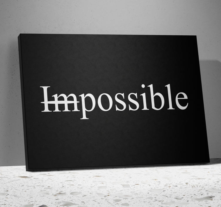 Dipinto motivazionale impossibile parolaParola impossibile - TenStickers