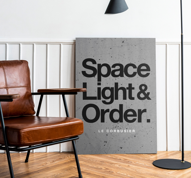 Quadro con testo Le corbusier ha bisogno - TenStickers