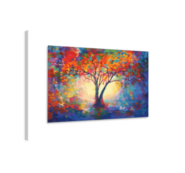 Dipinto salone albero della vita multicolore - TenStickers