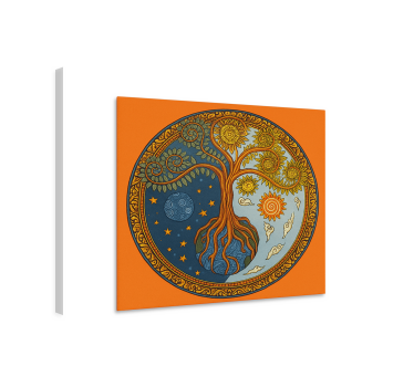 Dipinto salone albero spirituale della vita - TenStickers