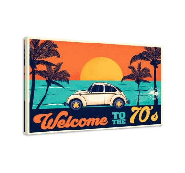 Quadro vintage Benvenuti negli anni '70 - TenStickers