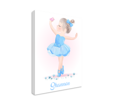 Cornice quadro per bambini ragazza danzante con farfalla - TenStickers