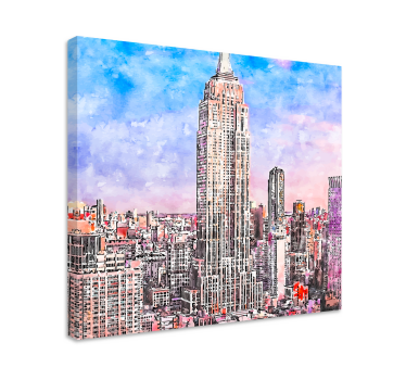 Quadro di città e paesi Ciudades new york - TenStickers