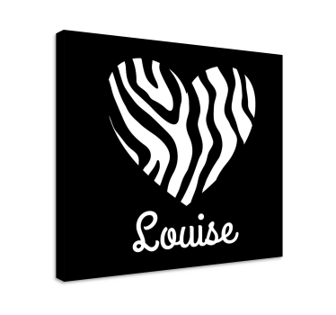Dipinto con frase cuore con nome - TenStickers