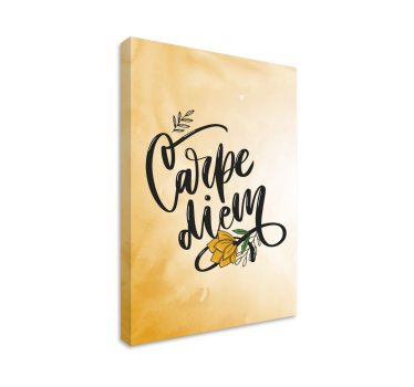 Dipinto con frase cogli l'attimo floreale - TenStickers