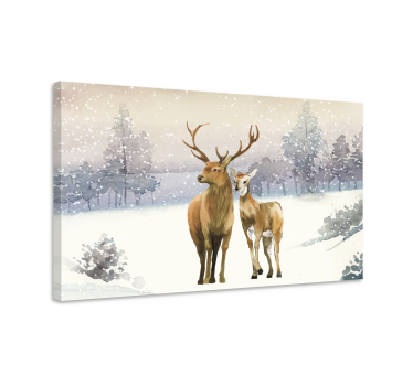 Quadro cervo Cervo di famiglia - TenStickers