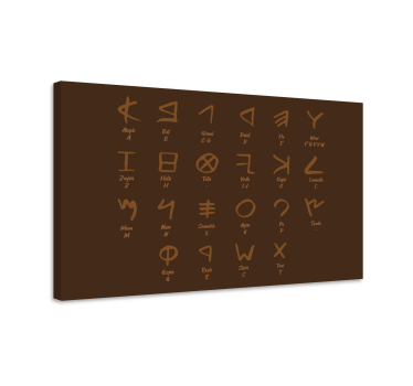 Dipinto con alfabeto e lettere set di lettere simboliche - TenStickers