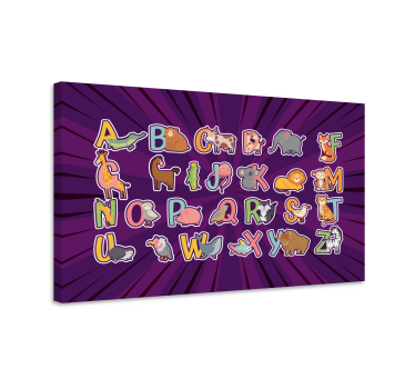 Cornice quadro per bambini gioco dell'alfabeto animale - TenStickers