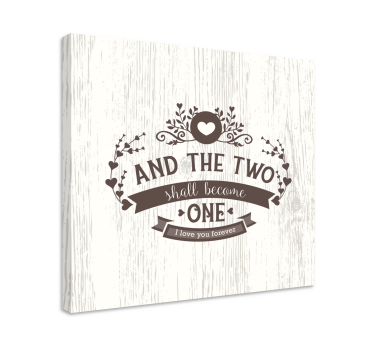 Dipinto con frase l'amore unisce per sempre - TenStickers