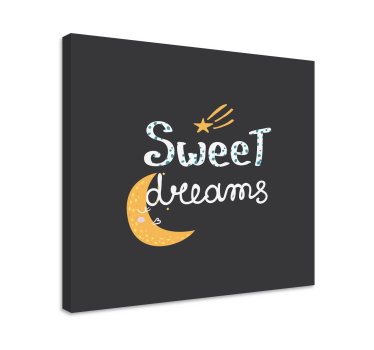 Dipinto con frase sogni d'oro luna - TenStickers