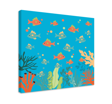 Dipinto con marinaio avventura sottomarina colorata - TenStickers
