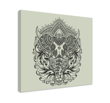 Quadro effetto mandala con elefante - TenStickers