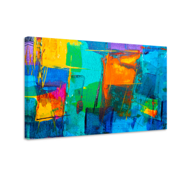 Dipinto astratto forme geometriche colorate - TenStickers