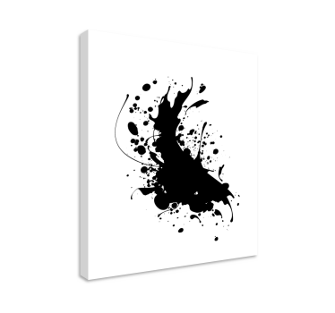 Dipinto astratto schizzo nero dinamico - TenStickers