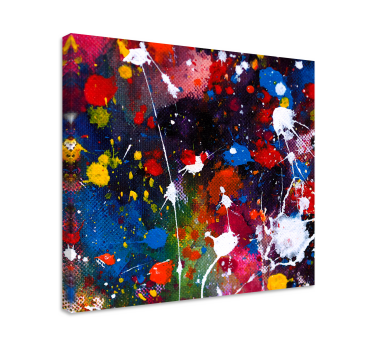 Dipinto astratto motivi di schizzi colorati - TenStickers