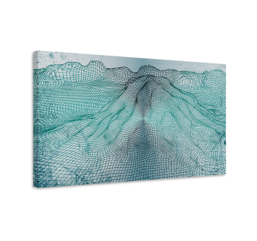 Dipinto astratto vette montane connesse - TenStickers
