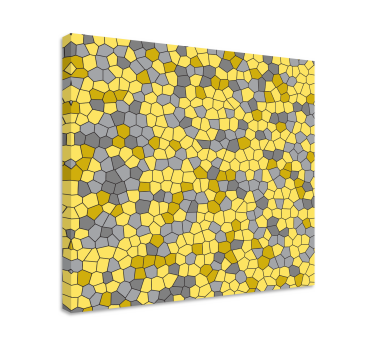 Dipinto geometrico design a motivi esagonali - TenStickers