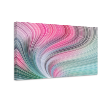 Dipinto astratto onde di colore curvate - TenStickers