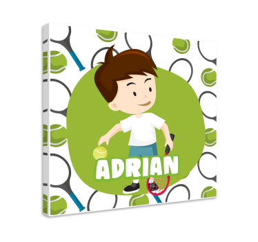 Cornice quadro per bambini pallina da tennis personalizzata - TenStickers