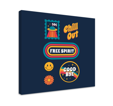 Dipinto con testo spirito libero e rilassato - TenStickers