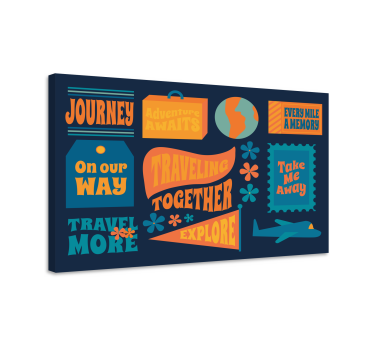 Dipinto con frase avventura insieme - TenStickers