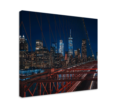 Quadro di città e paesi Paesaggio di new york city - TenStickers