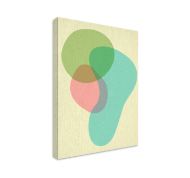 Dipinto astratto composizione di forme fluide - TenStickers