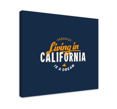 Dipinto con frase vivere in california - TenStickers