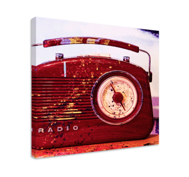 Quadro vintage Radio vintage rossa - TenStickers