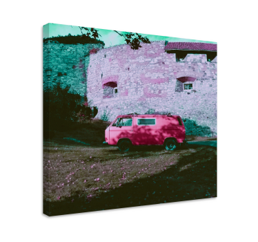 Dipinto con alfabeto e lettere van rosa vintage - TenStickers