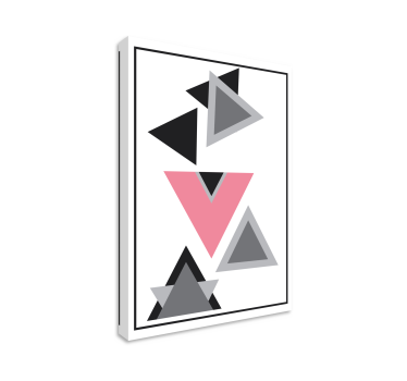 Dipinto geometrico composizione di triangoli astratti - TenStickers