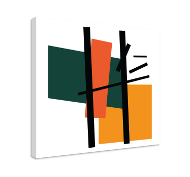 Dipinto geometrico composizione di forme astratte - TenStickers
