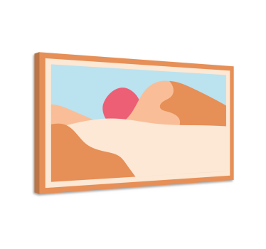 Dipinto astratto scena deserta stilizzata - TenStickers