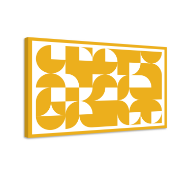 Quadro geometrico Forme d'arte modello giallo - TenStickers