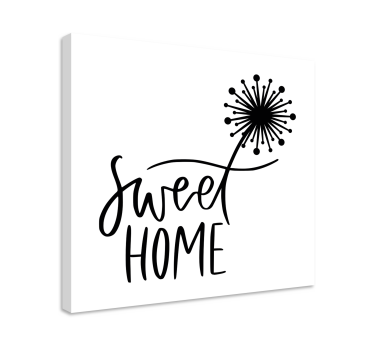 Dipinto con frase dolce casa tarassaco - TenStickers