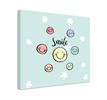 Dipinto con frase collezione faccia sorridente - TenStickers