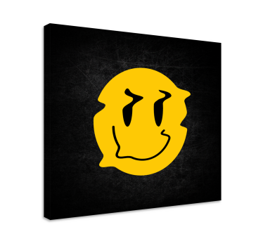 Dipinto con testo faccia gioiosa e sorridente - TenStickers