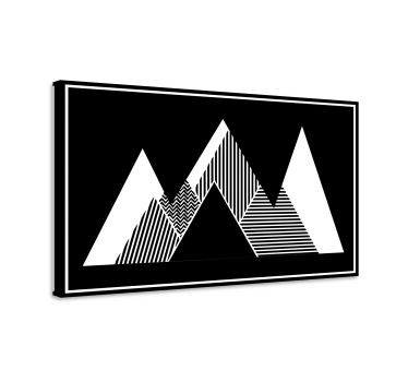 Dipinto geometrico motivo cime montane - TenStickers