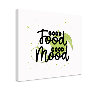 Dipinto con frase buon cibo buon umore - TenStickers